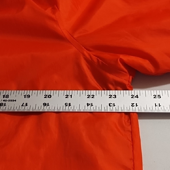 Totes Orange Utility Jacket with Zip off Hood Elastic Cuffs Fleece Lined Pockets - Picture 5 of 13